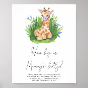 Giraffe - Hur stort är mamma Blocky-spelet? Poster