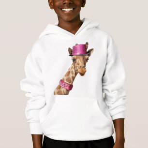 Giraffe i en glatt rosa t shirt