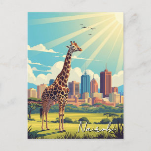 Giraffe i Nairobi Kenya Vykort