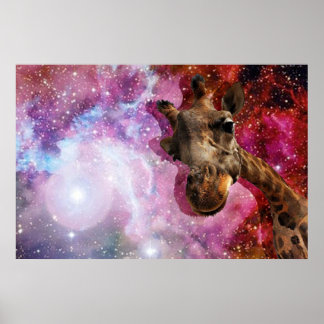Giraffe..I rymden?! Poster