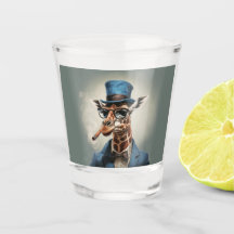 Giraffe i top hat och jacka