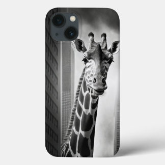 Giraffe in a Cityscape