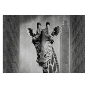 Giraffe in a Cityscape
