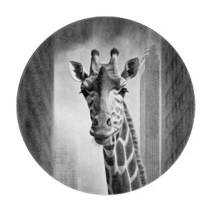 Giraffe in a Cityscape