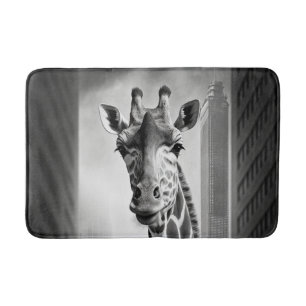 Giraffe in a Cityscape Badrumsmatta