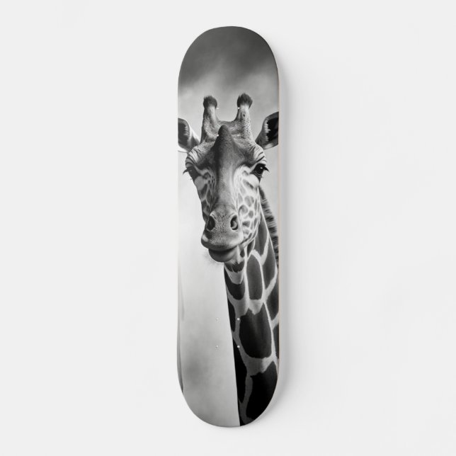 Giraffe in a Cityscape Mini Skateboard Bräda 18,5 Cm (Framsida)