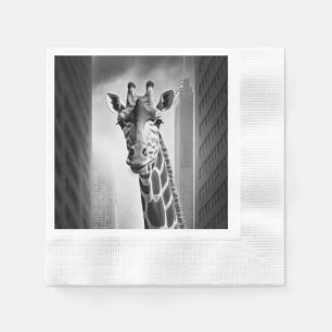 Giraffe in a Cityscape Pappersservett