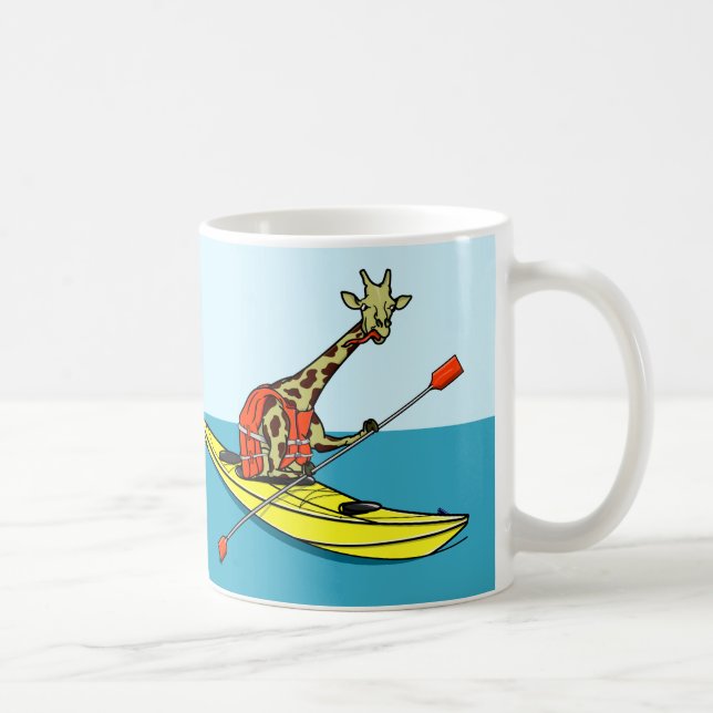 Giraffe in a kayak kaffemugg (Höger)