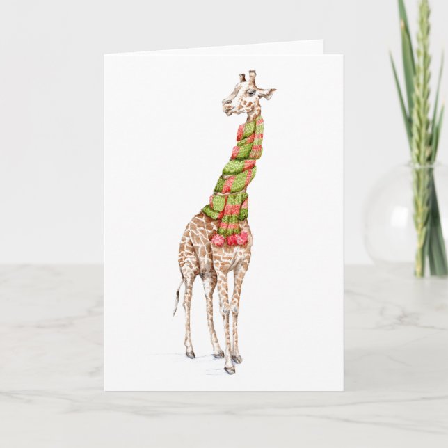 Giraffe in a Scarf Kort (Framsida)