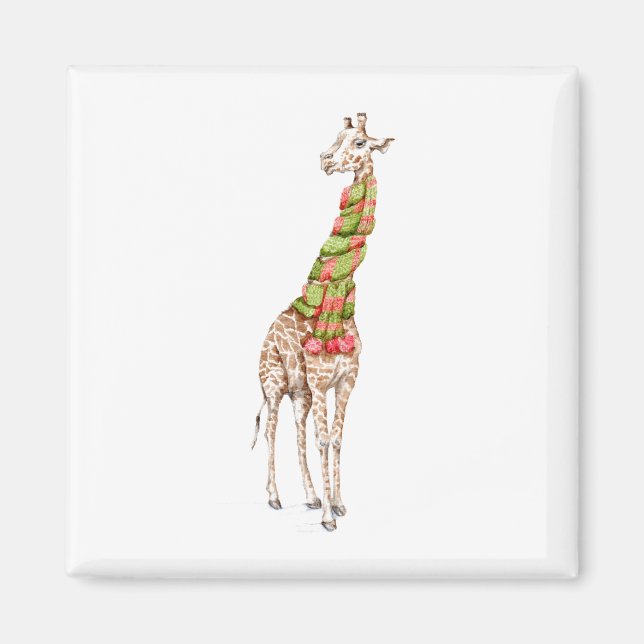 Giraffe in a Scarf Magnet (Framsidan)
