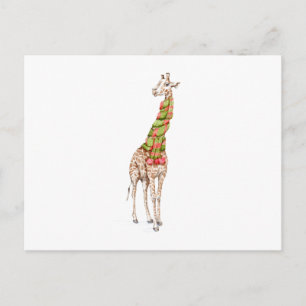 Giraffe in a Scarf Vykort