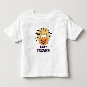 Giraffe in pumpkin Cute Giraffes Happy halloween T Shirt