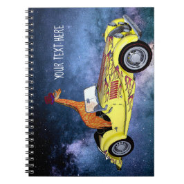 Giraffe in space Anpassningsbar Photo Notebook Anteckningsbok
