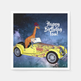 Giraffe in Space Cocktail Papper Napkins Pappersservett