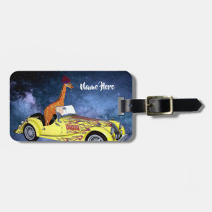 Giraffe in Space Funny Art Anpassningsbar Luggage Bagagebricka