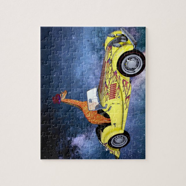 Giraffe in space Puzzle Pussel (Vertikal)