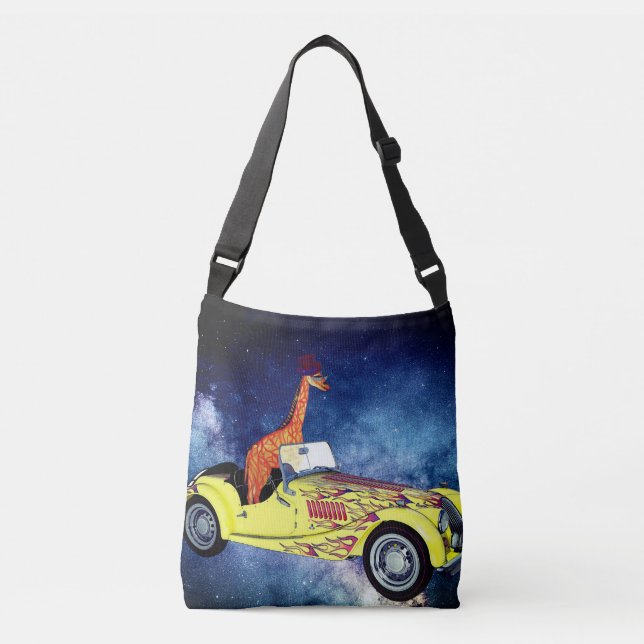 Giraffe in Space Tote Bag Axelväska (Framsida)