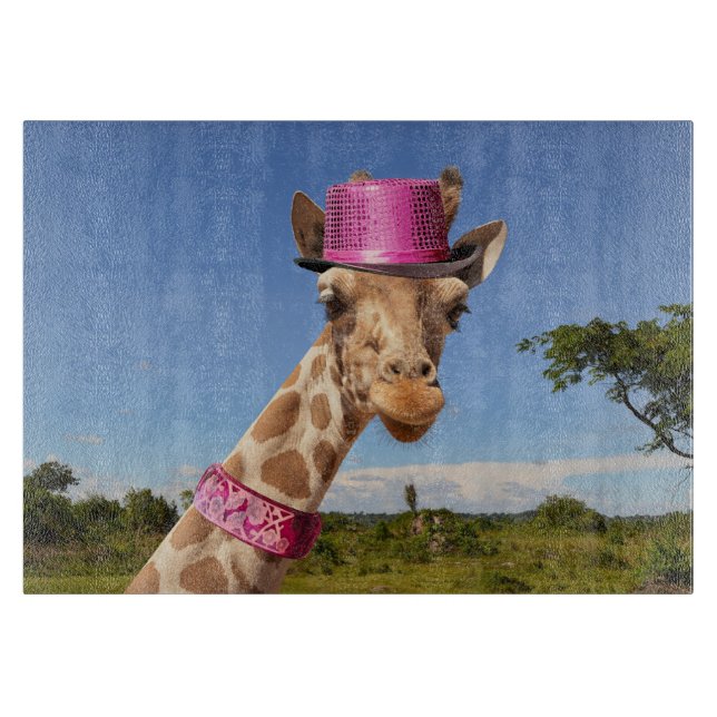 Giraffe in sparkly rosa hat (Framsidan)