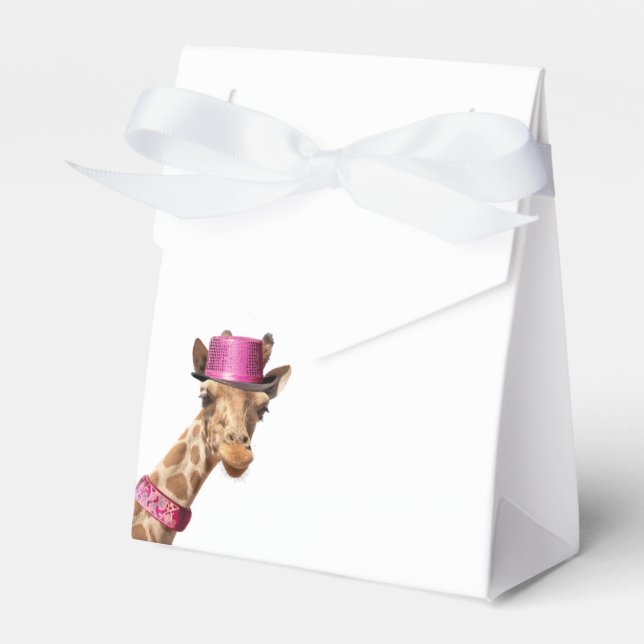 Giraffe in sparkly rosa hat presentaskar (Framsidan Sidan)