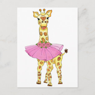 Giraffe in Tutu Vykort