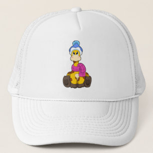 Giraffe in Winter with Scarf & Hat Keps