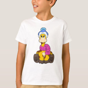 Giraffe in Winter with Scarf & Hat T Shirt