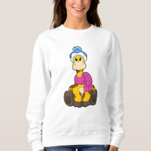 Giraffe in Winter with Scarf & Hat T Shirt