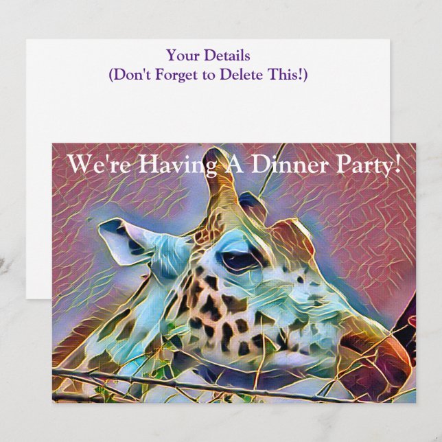 GIRAFFE INBJUDNINGAR (Fram/baksida)