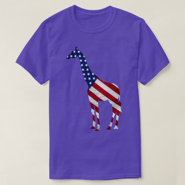Giraffe Independence day Boys Girls 4:e juli T Shirt (Design framsida)