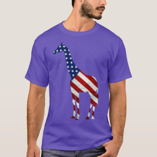Giraffe Independence day Boys Girls 4:e juli T Shirt