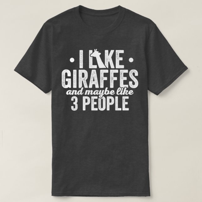 Giraffe Introvert Funny Cute Giraffe T Shirt (Design framsida)