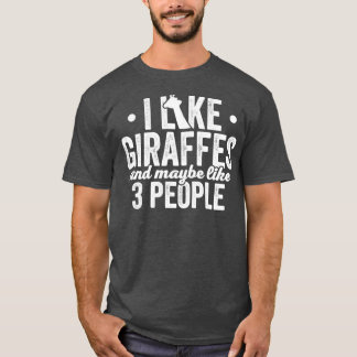 Giraffe Introvert Funny Cute Giraffe T Shirt