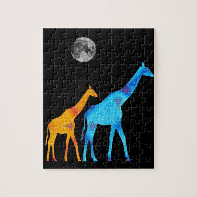 Giraffe Jigszle Puzzle Pussel (Vertikal)