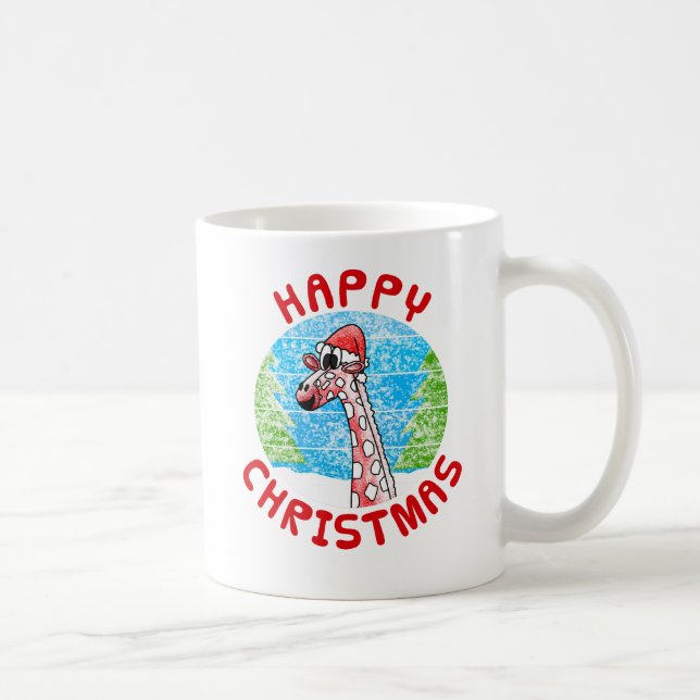 Giraffe jul Animal Wildlife Nature Kids Kaffemugg (Höger)