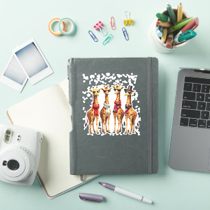 Giraffe jul Chic överstor t-shirt Klistermärken