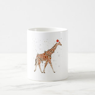 Giraffe jul Färg Ljus Funny Kaffemugg