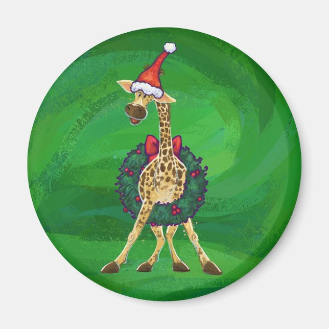 Giraffe jul Magnet (Framsidan)