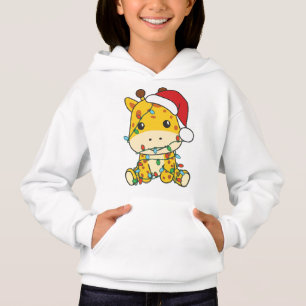 Giraffe jul Winter Animals Helgdag Giraffes T Shirt