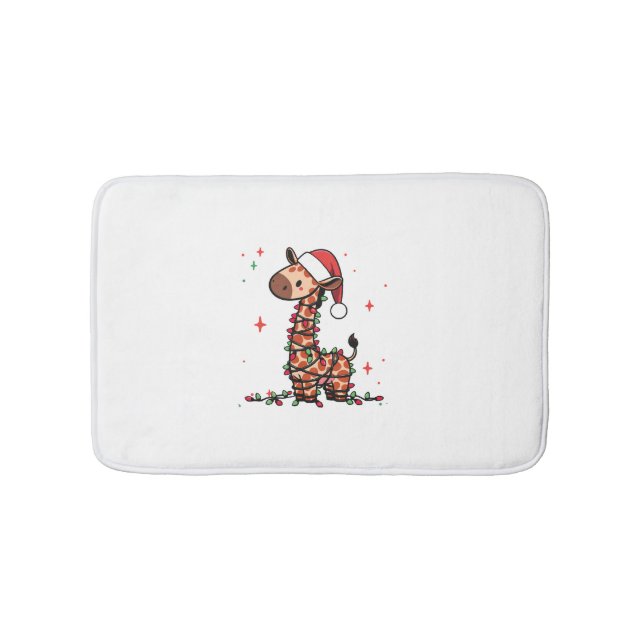 Giraffe Julgran Giraffe Julafton Träd Women & B Badrumsmatta (Framsidan)