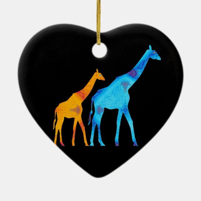 Giraffe Julgransprydnad Keramik (Baksidan)