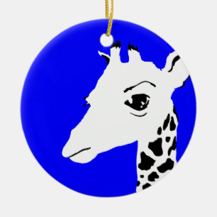 giraffe julgransprydnad keramik