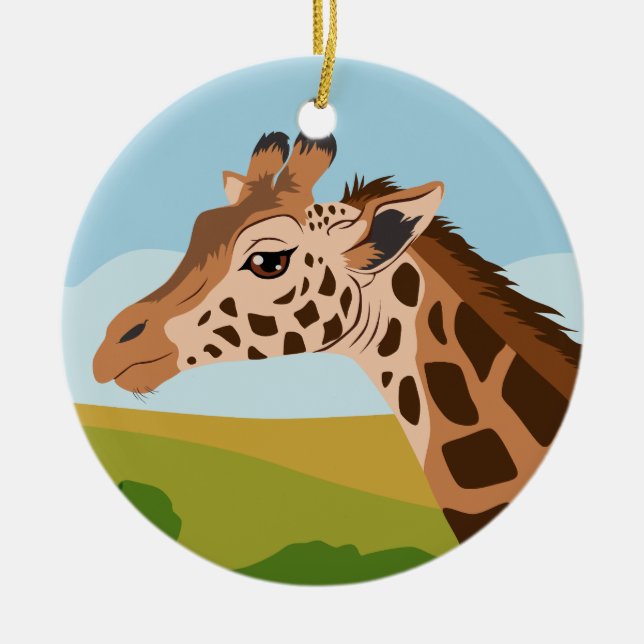 Giraffe Julgransprydnad Keramik (Framsidan)