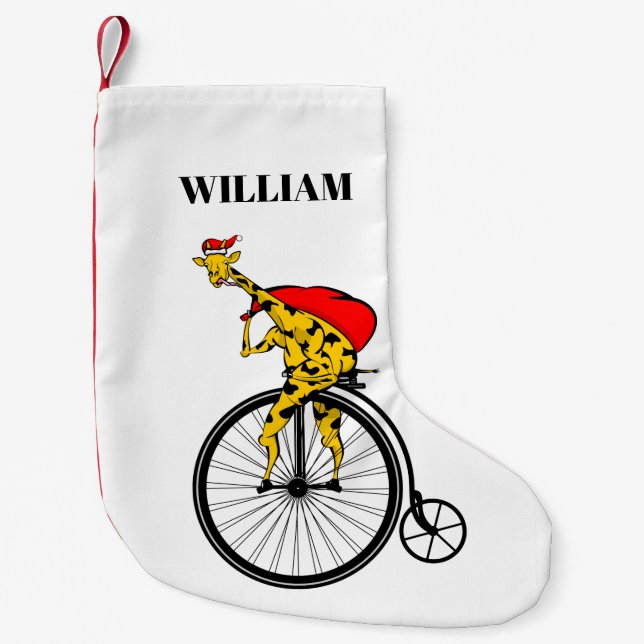 Giraffe Jultomten jul Liten Julstrumpa (Framsidan)