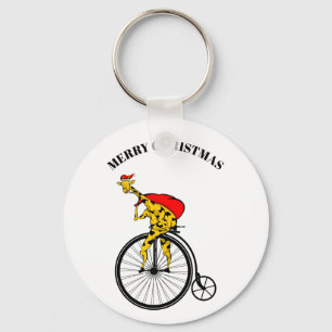 Giraffe Jultomten jul Nyckelring