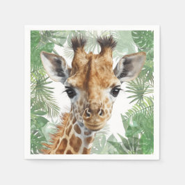 Giraffe Jungle Background Pappersservett