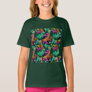 Giraffe Jungle Dreams Sömlös Ytmönster T Shirt