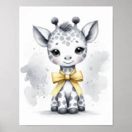 Giraffe Jungle Nursery Wall Art Poster