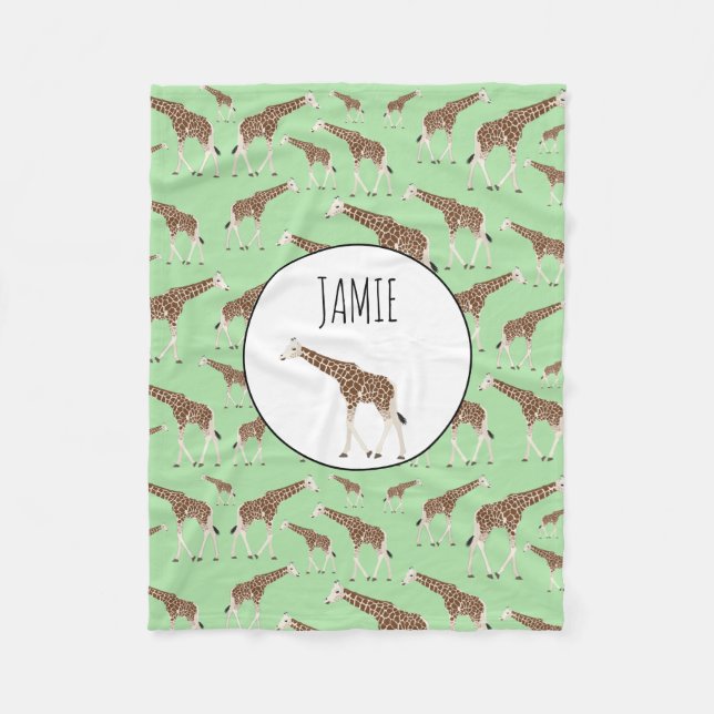 Giraffe Jungle Safari Animal Fleecefilt (Framsidan)