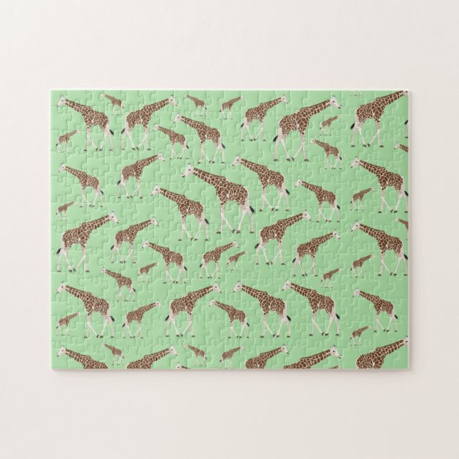 Giraffe Jungle Safari Animal Pussel (Horisontell)