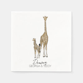 giraffe-kackaj pappersservett